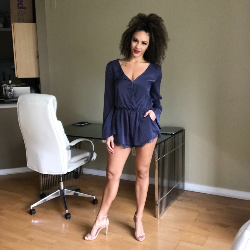 Blue Bell sleeve Romper